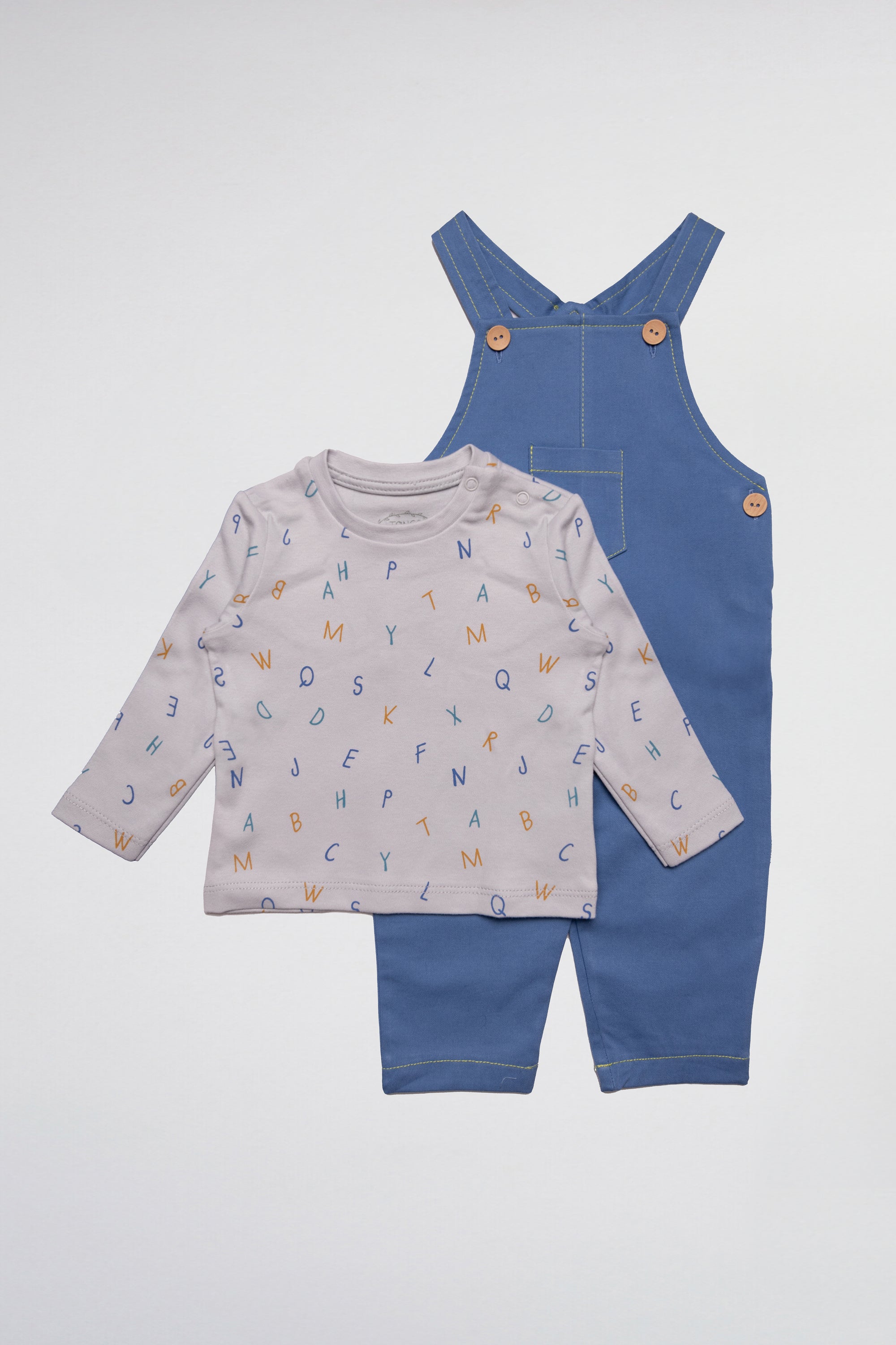 Ensemble Salopette et Body Alphabet pour Bébé