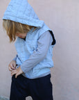 Gilet sans Manches Garçon Matelassé avec Capuche