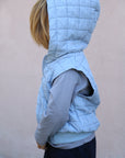 Gilet sans Manches Garçon Matelassé avec Capuche