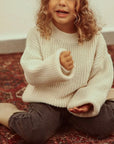 PULL BÉBÉ EN TRICOT LAINE & LYCRA – COL ROND