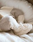 chaussons bébé en coton bouclé