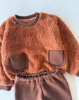 ENSEMBLE BÉBÉ EN PELUCHE AVEC PANTALON MOLLETON