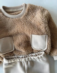 ENSEMBLE BÉBÉ EN PELUCHE AVEC PANTALON MOLLETON