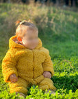Combinaison Bébé À Capuche En Peluche Safran