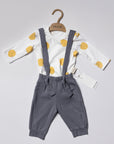 salopette bébé avec body imprimé