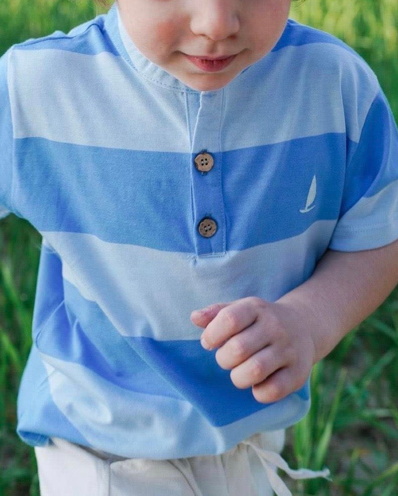 Polo enfant garçon col mao