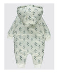 Combinaison Pilote Bébé Hiver En Écru À Fleurs