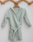 peignoir bébé en gaz de coton
