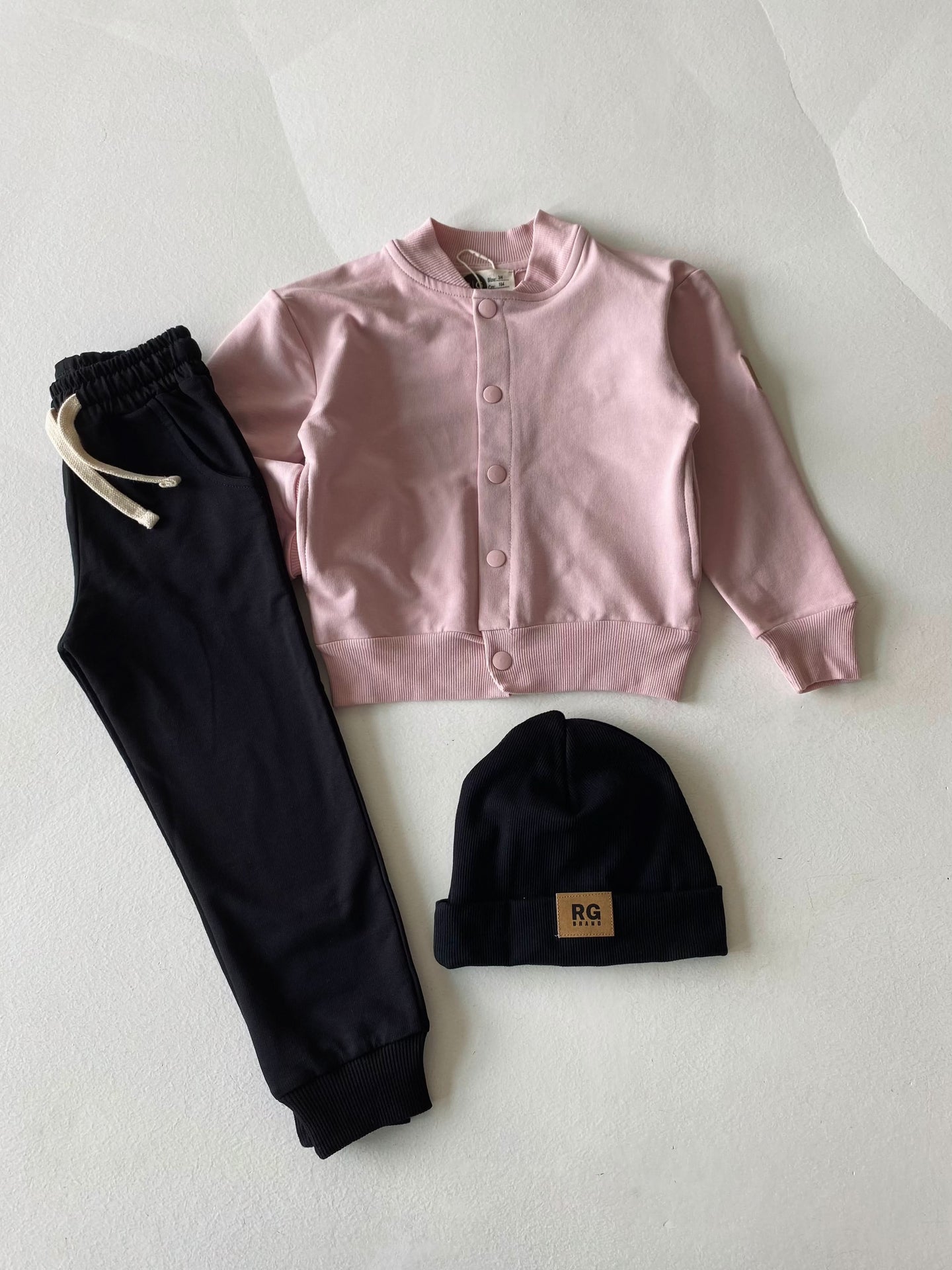 ENSEMBLE UNISEXE EN COTON – GILET PRESSION + JOGGING + BONNET