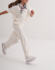 ensemble blanc pour enfant t-shirt et pantalon ample