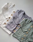 GILET BOUTONNÉ EN GAZE COTON