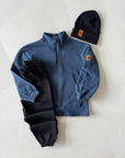 ENSEMBLE 3 PIÈCES EN COTON – SWEAT ZIP + JOGGING + BONNET