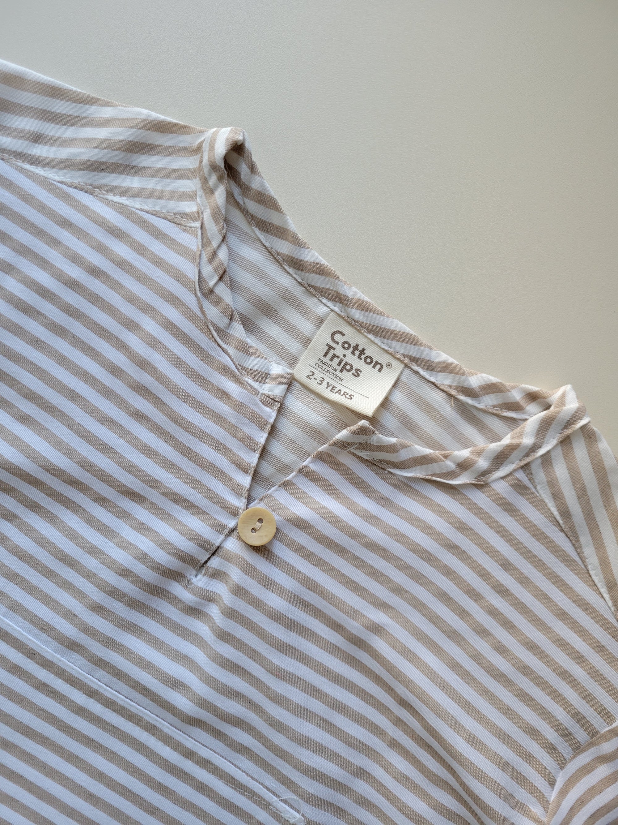 ENSEMBLE LÉGER RAYÉ &amp; GAZE DE COTON – 2 PIÈCES