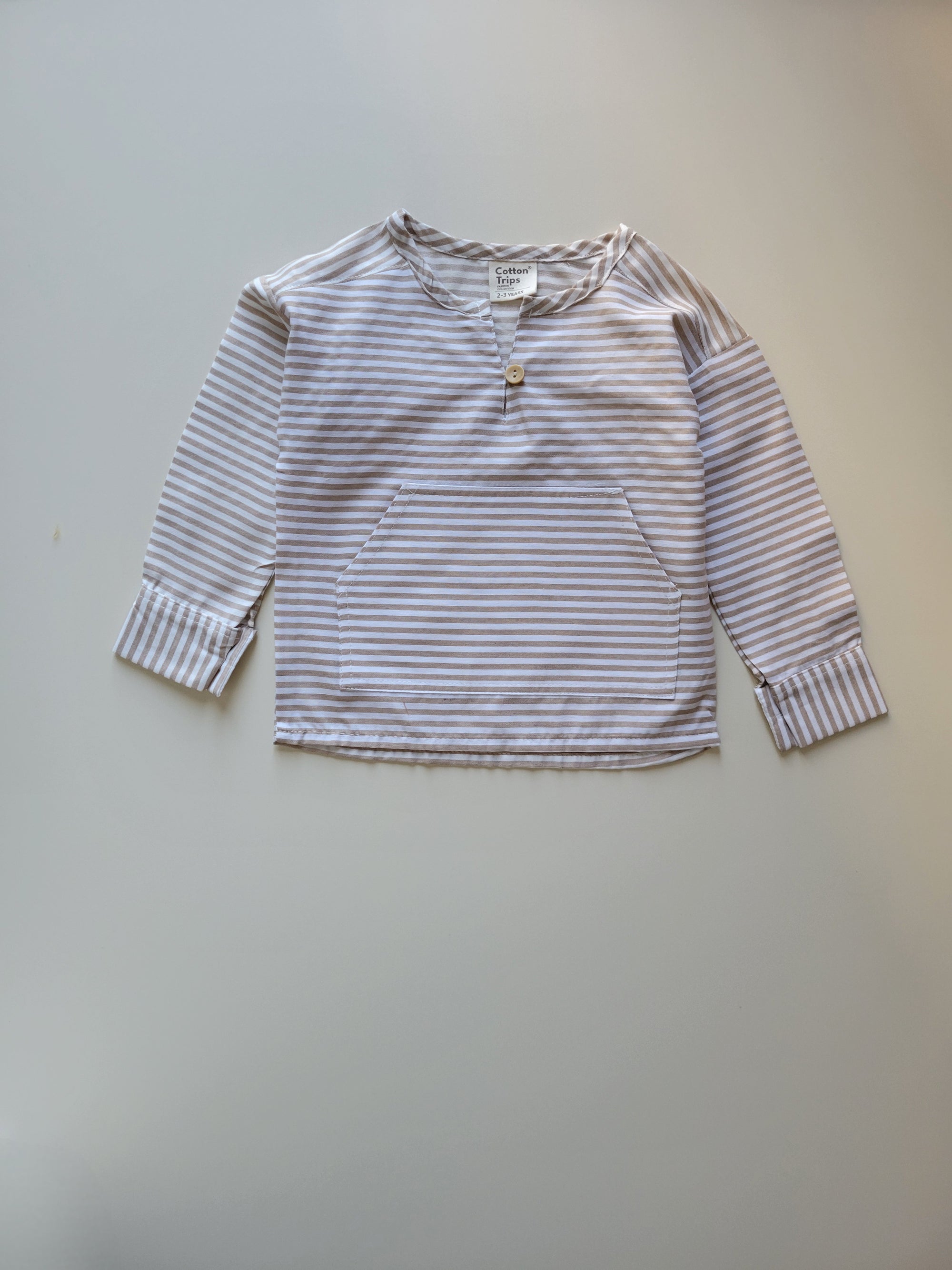 ENSEMBLE LÉGER RAYÉ &amp; GAZE DE COTON – 2 PIÈCES