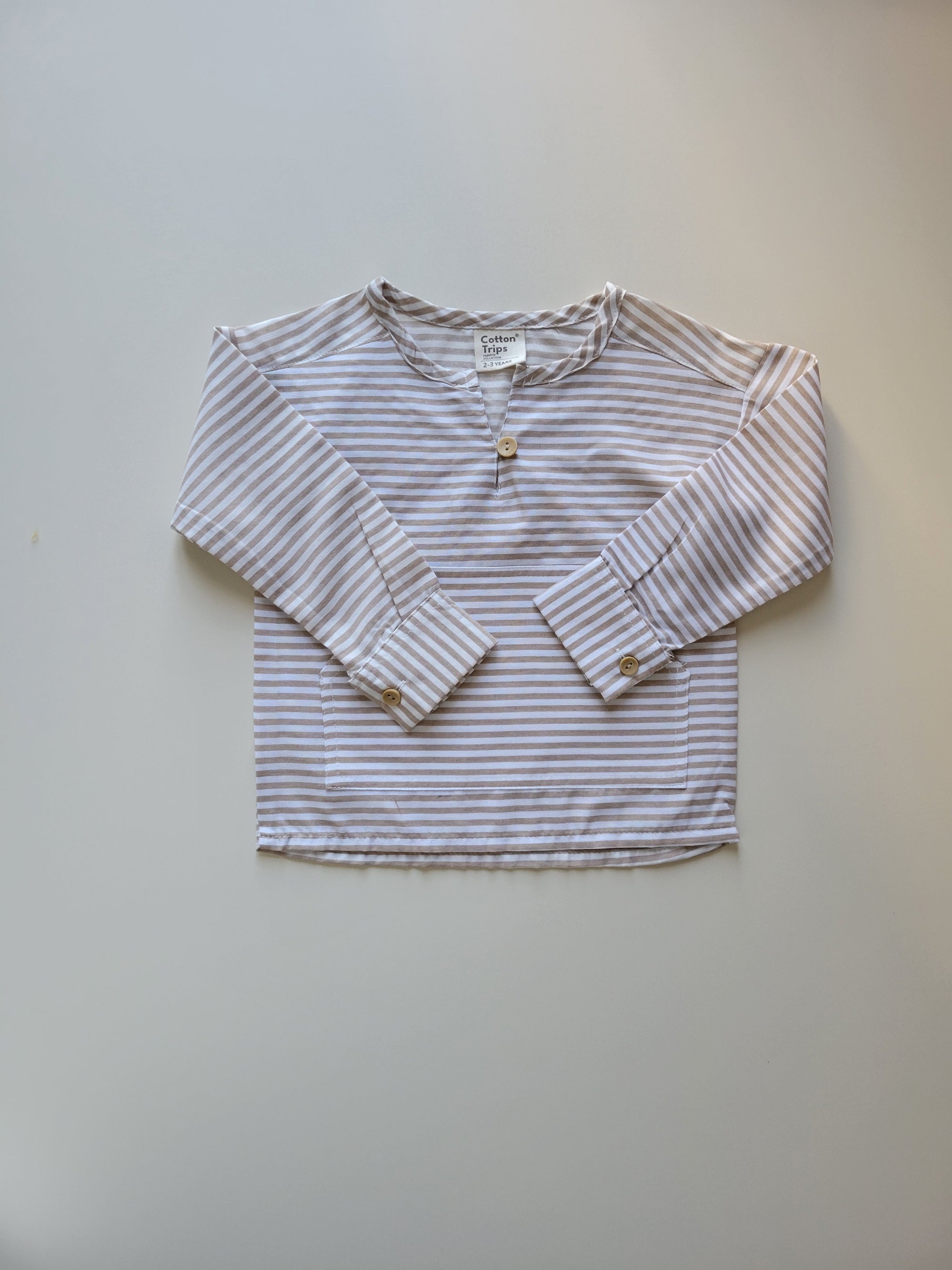 ENSEMBLE LÉGER RAYÉ &amp; GAZE DE COTON – 2 PIÈCES