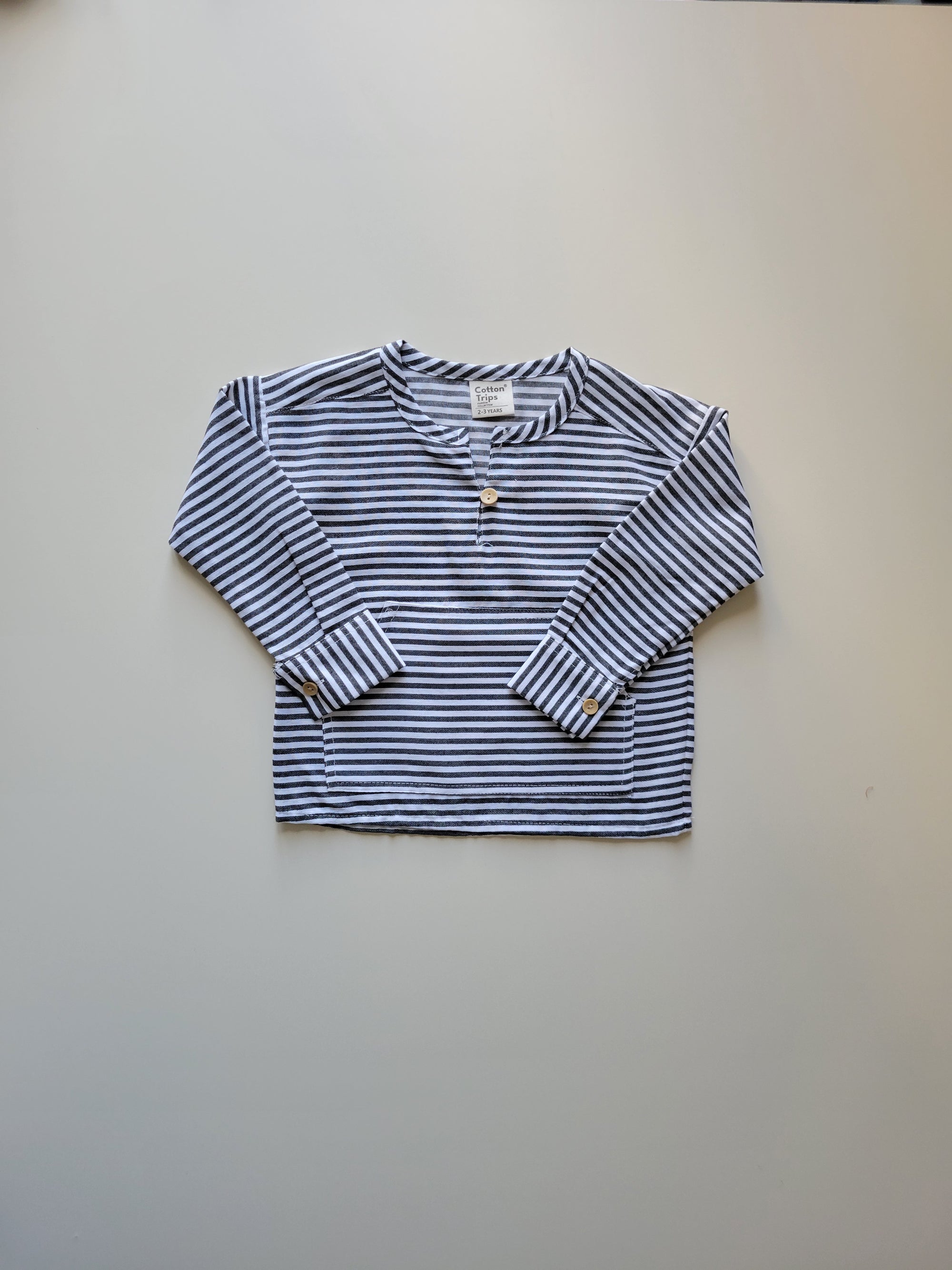 ENSEMBLE LÉGER RAYÉ &amp; GAZE DE COTON – 2 PIÈCES
