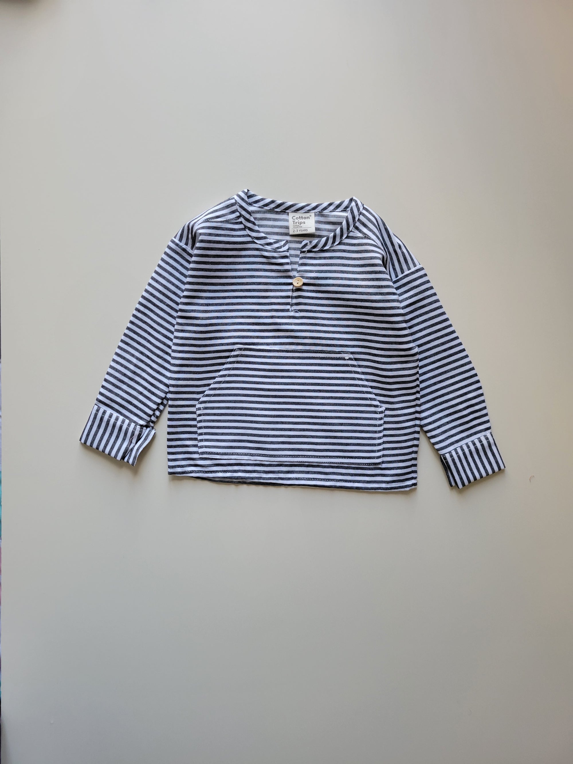 ENSEMBLE LÉGER RAYÉ &amp; GAZE DE COTON – 2 PIÈCES