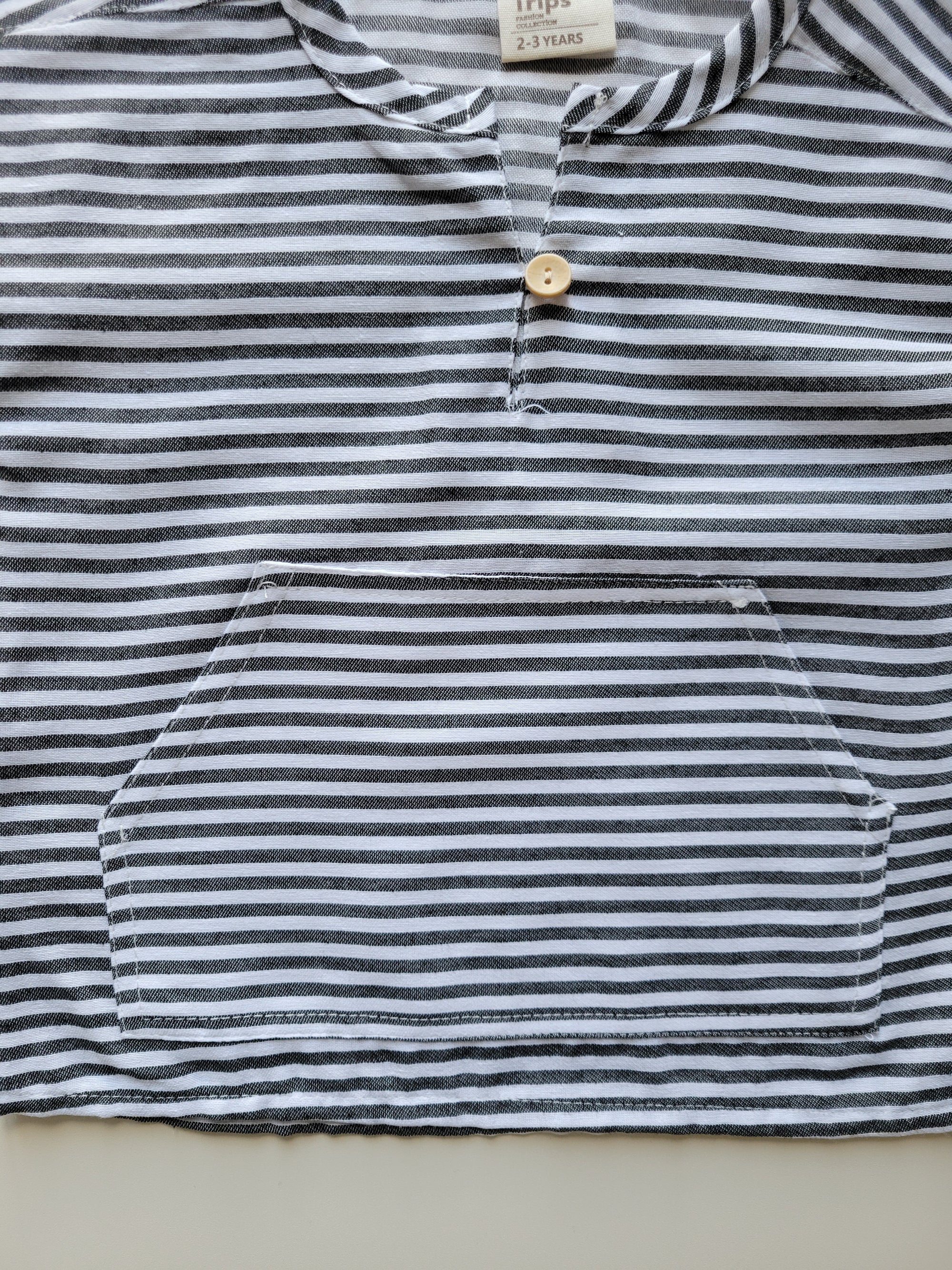 ENSEMBLE LÉGER RAYÉ &amp; GAZE DE COTON – 2 PIÈCES