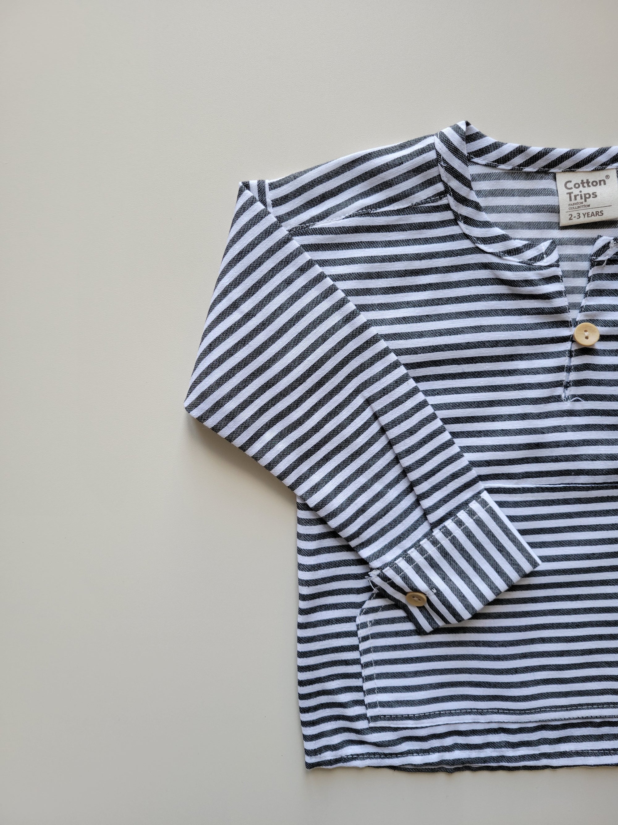 ENSEMBLE LÉGER RAYÉ &amp; GAZE DE COTON – 2 PIÈCES