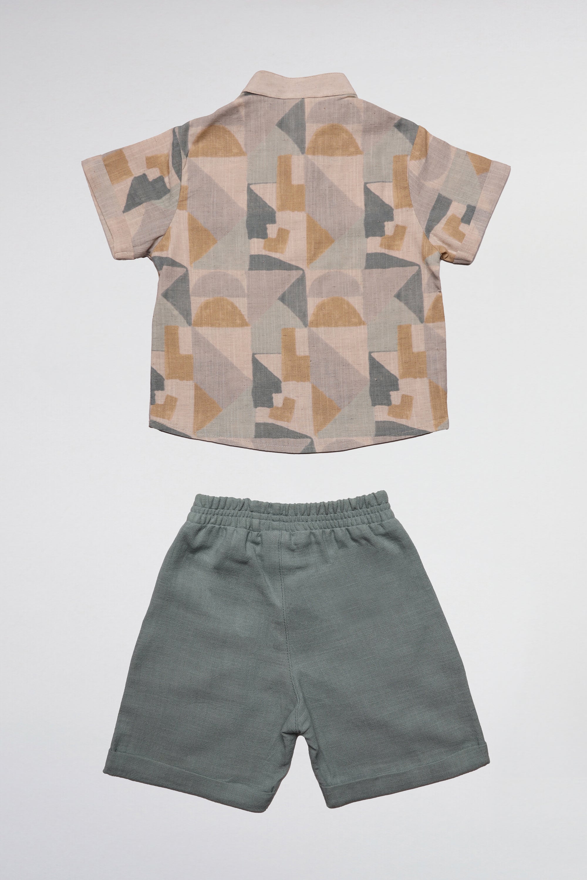 T-SHIRT MOSAÏQUE EFFET LIN &amp; SHORT