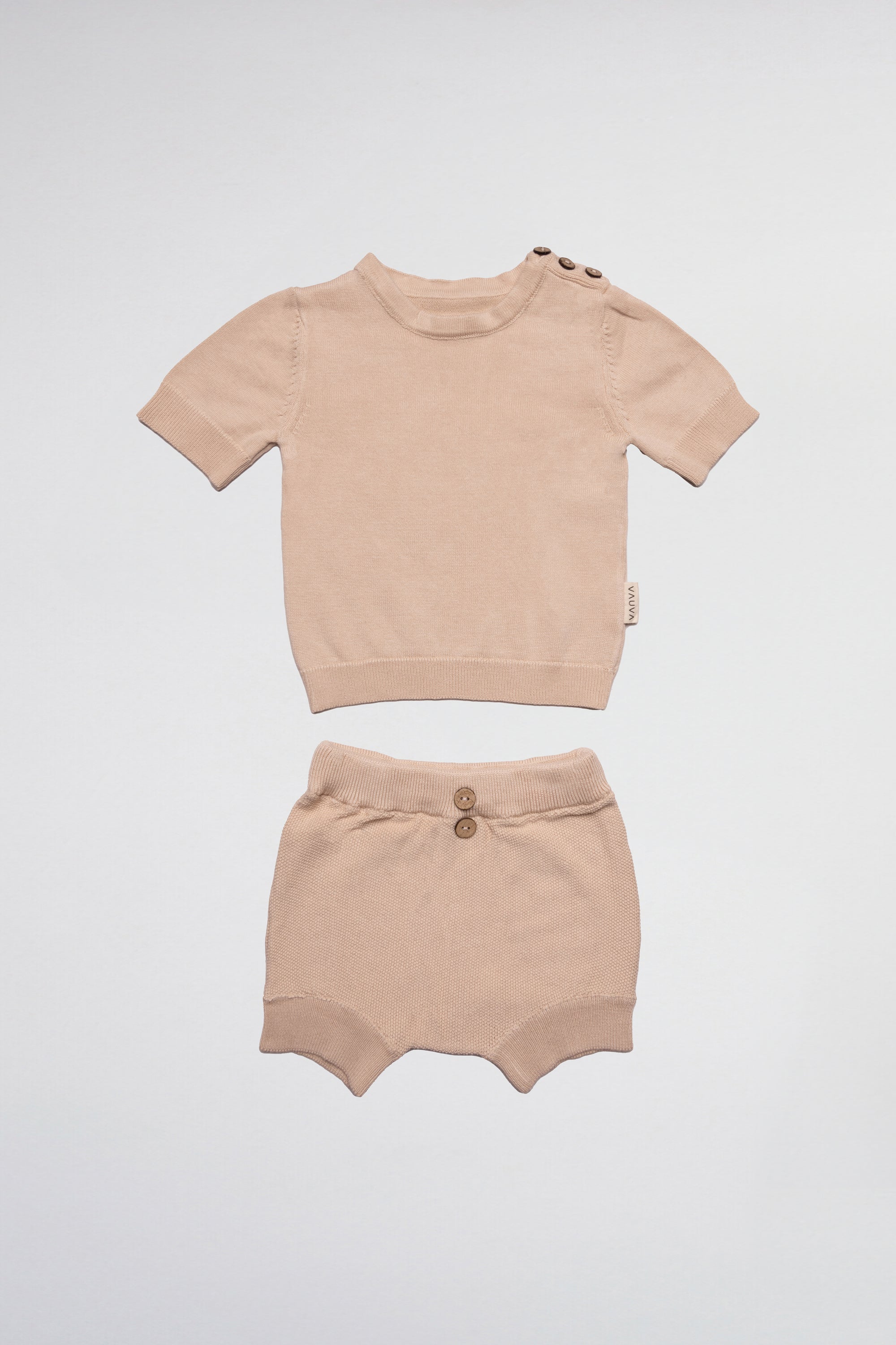 ENSEMBLE EN MAILLE LISSE T-SHIRT &amp; SHORT