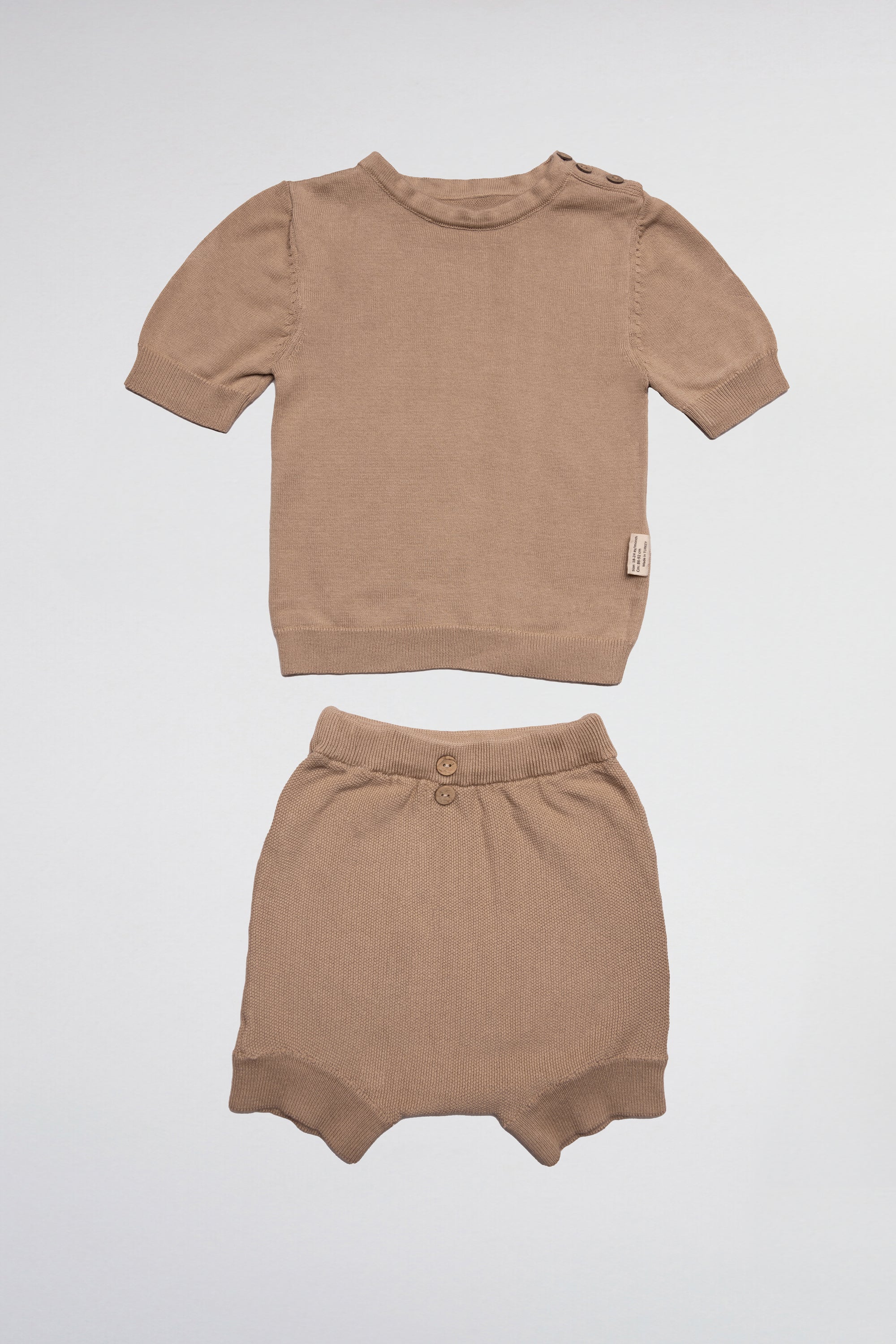 ENSEMBLE EN MAILLE LISSE T-SHIRT &amp; SHORT