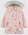 Manteau Fille Hiver Matelassé À Capuche Doublée