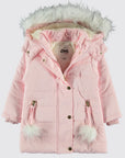 Manteau Fille Hiver Matelassé À Capuche Doublée