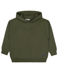 Sweat Garçon Kaki En Coton Élastique Confortable À Capuche