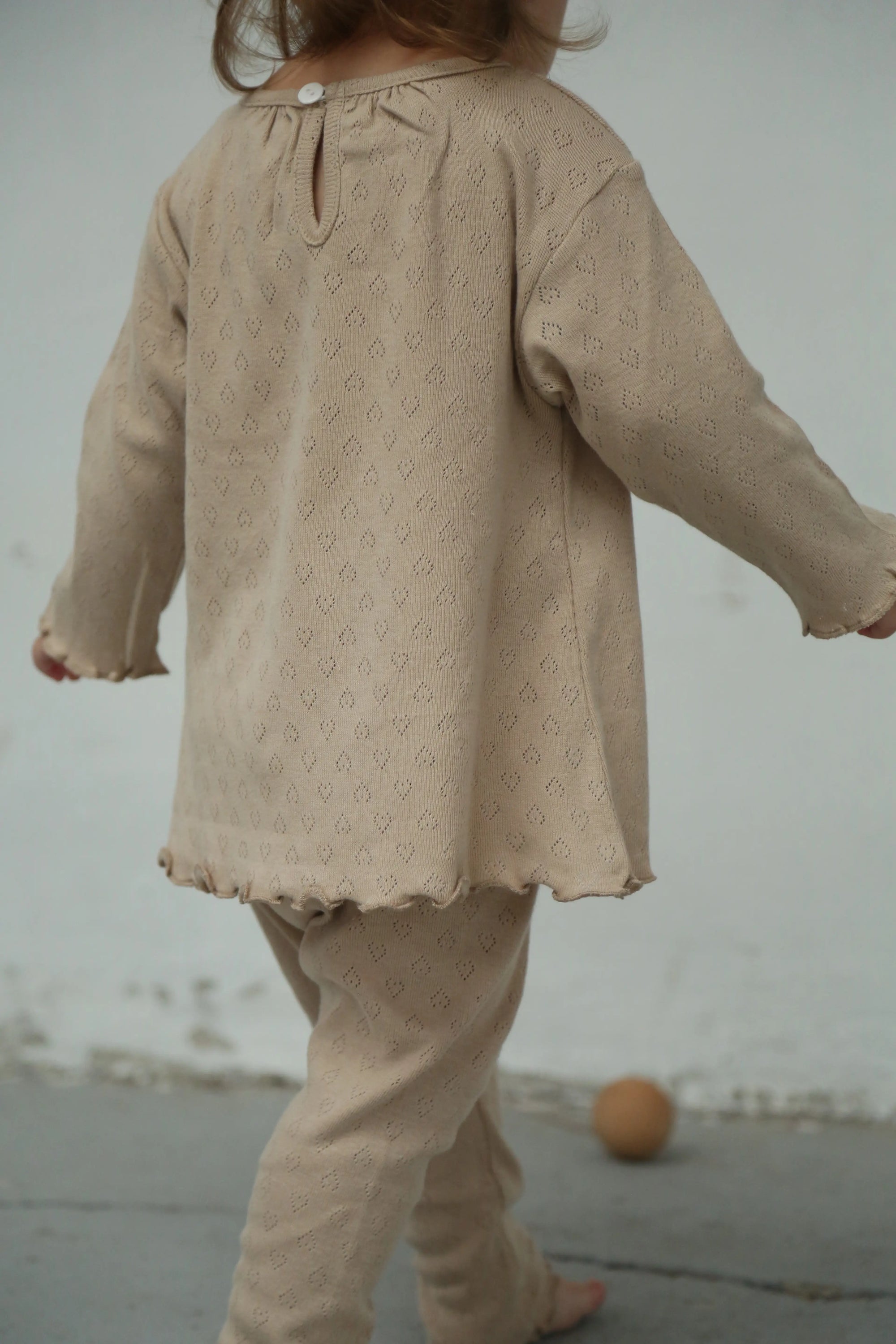 Pyjama Fille 2 Pièces en Coton Motif Cœur