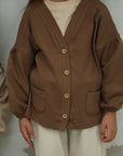 Gilet Bébé en Tissu Gaufré à Boutons