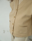 Gilet Bébé en Tissu Gaufré à Boutons