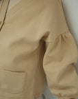 Gilet Bébé en Tissu Gaufré à Boutons