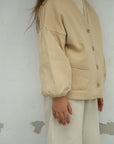 Gilet Bébé en Tissu Gaufré à Boutons
