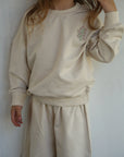 Sweat Fille en Coton avec Broderie