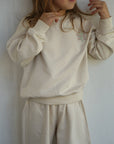 Sweat Fille en Coton avec Broderie