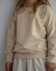 Sweat Fille en Coton avec Broderie