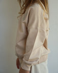 Sweat Fille en Coton avec Broderie
