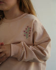Sweat Fille en Coton avec Broderie
