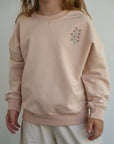 Sweat Fille en Coton avec Broderie