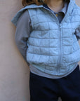 Gilet sans Manches Garçon Matelassé avec Capuche