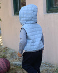Gilet sans Manches Garçon Matelassé avec Capuche