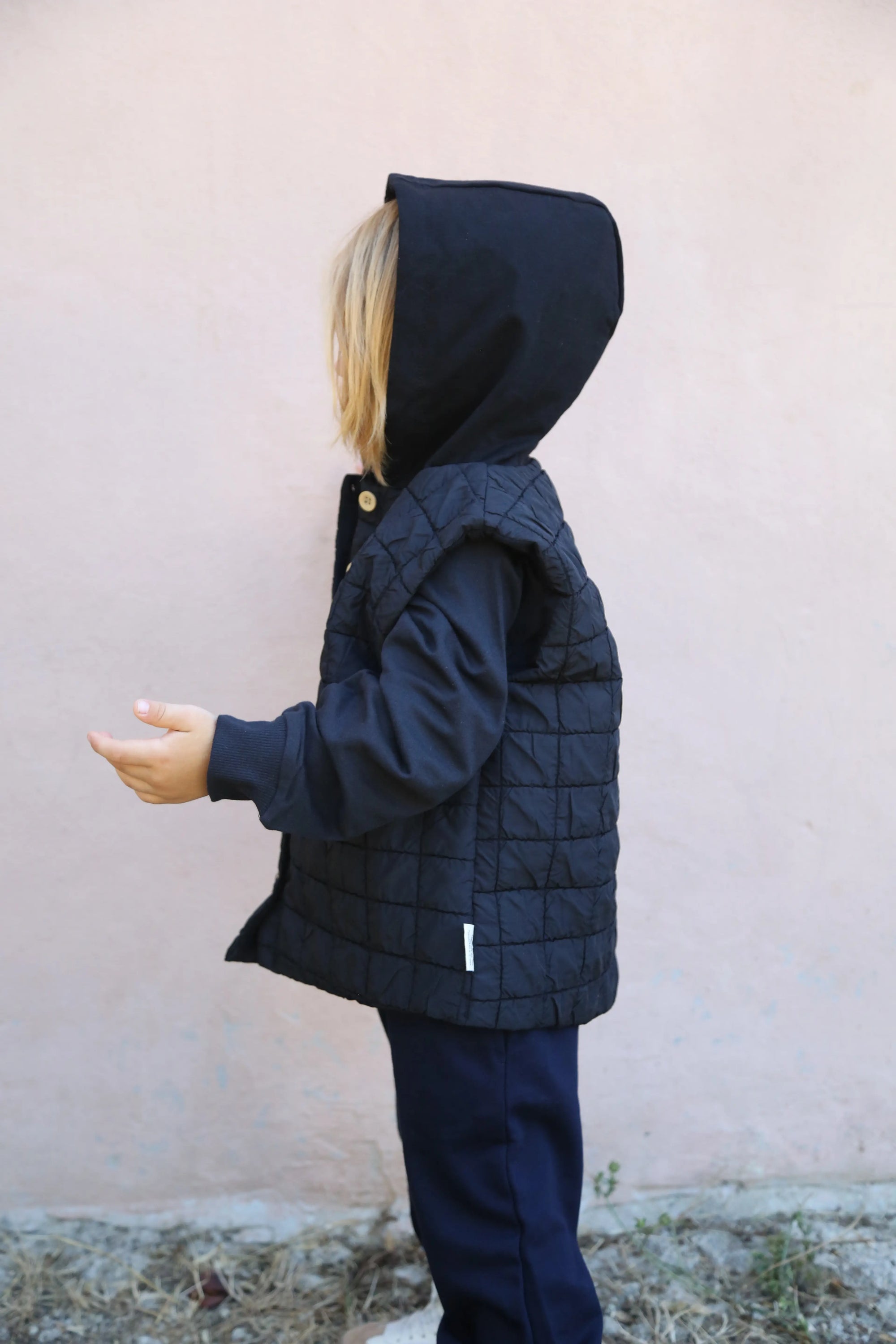 Gilet Matelassé sans Manches à Boutons pour Bébé et Garçon