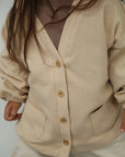 Gilet Bébé en Tissu Gaufré à Boutons