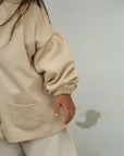 Gilet Bébé en Tissu Gaufré à Boutons