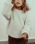 PULL BÉBÉ EN TRICOT LAINE & LYCRA – COL ROND